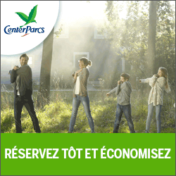 Deal Center Parcs: réservez tôt et économisez jusqu’à -25% + 3 activités cadeaux